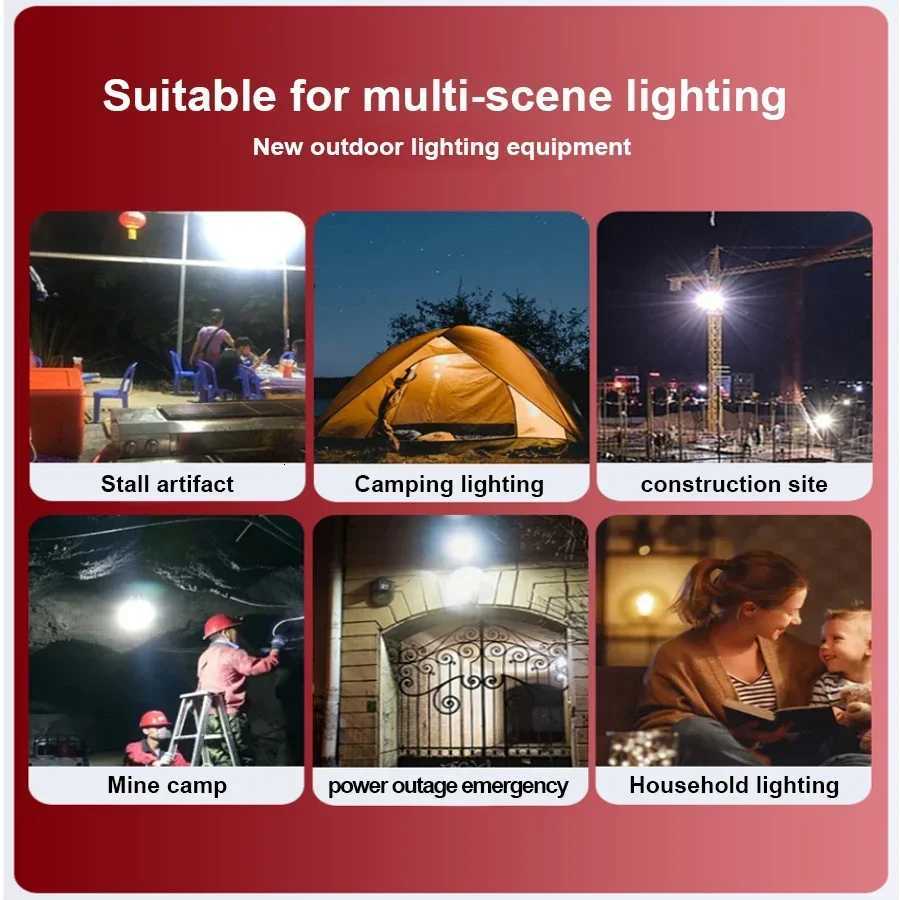 1/2PCS Outdoor Camping Light Bulb Portable Emergency Solar Lamp Tent LED Hook Up Hanging Camping Search Lights Lantern Hiking M251115