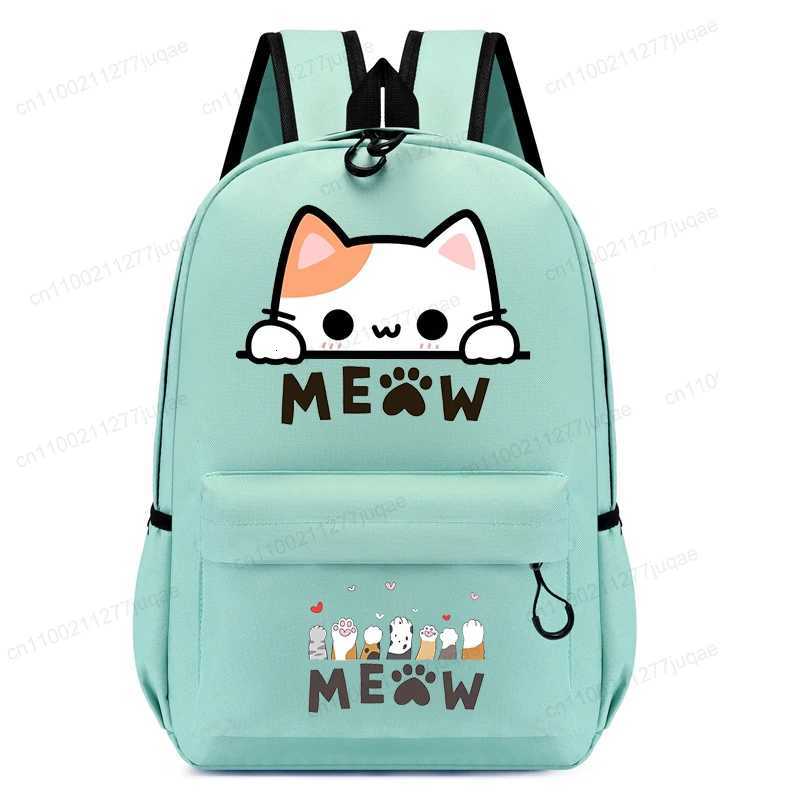 Cute Cat Kawaii Back To School Bookbag Backpack for Girl Boy Children Rucksack Fashion Casual School Bags Kids Birthday GiftW251114