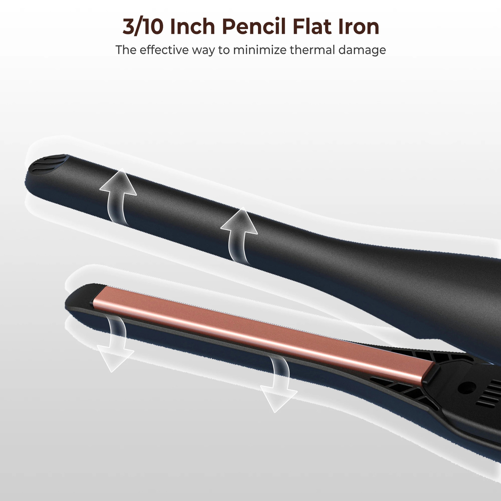 Small Flat Iron for Short Hair Pencil Flat Iron Mini Hair Straightener Tiny Hair Straightening Iron Ceramic Beard Straightener 250414