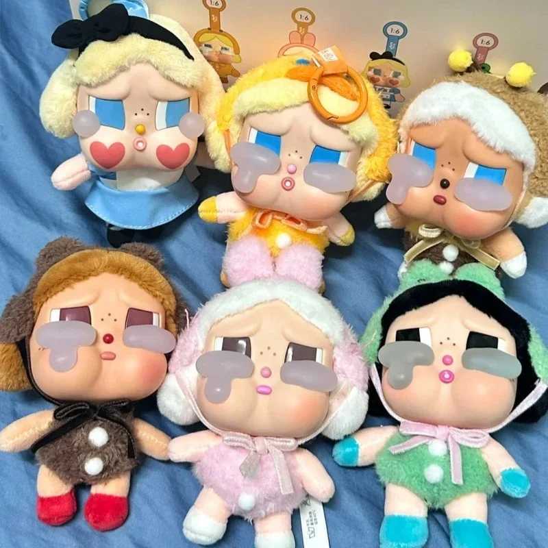 Real 13cm Baby Crying Series Mystery Box Vinyl Base Plush Doll Pendant Decorative Fan Series Childrens Birthday Gift X250415