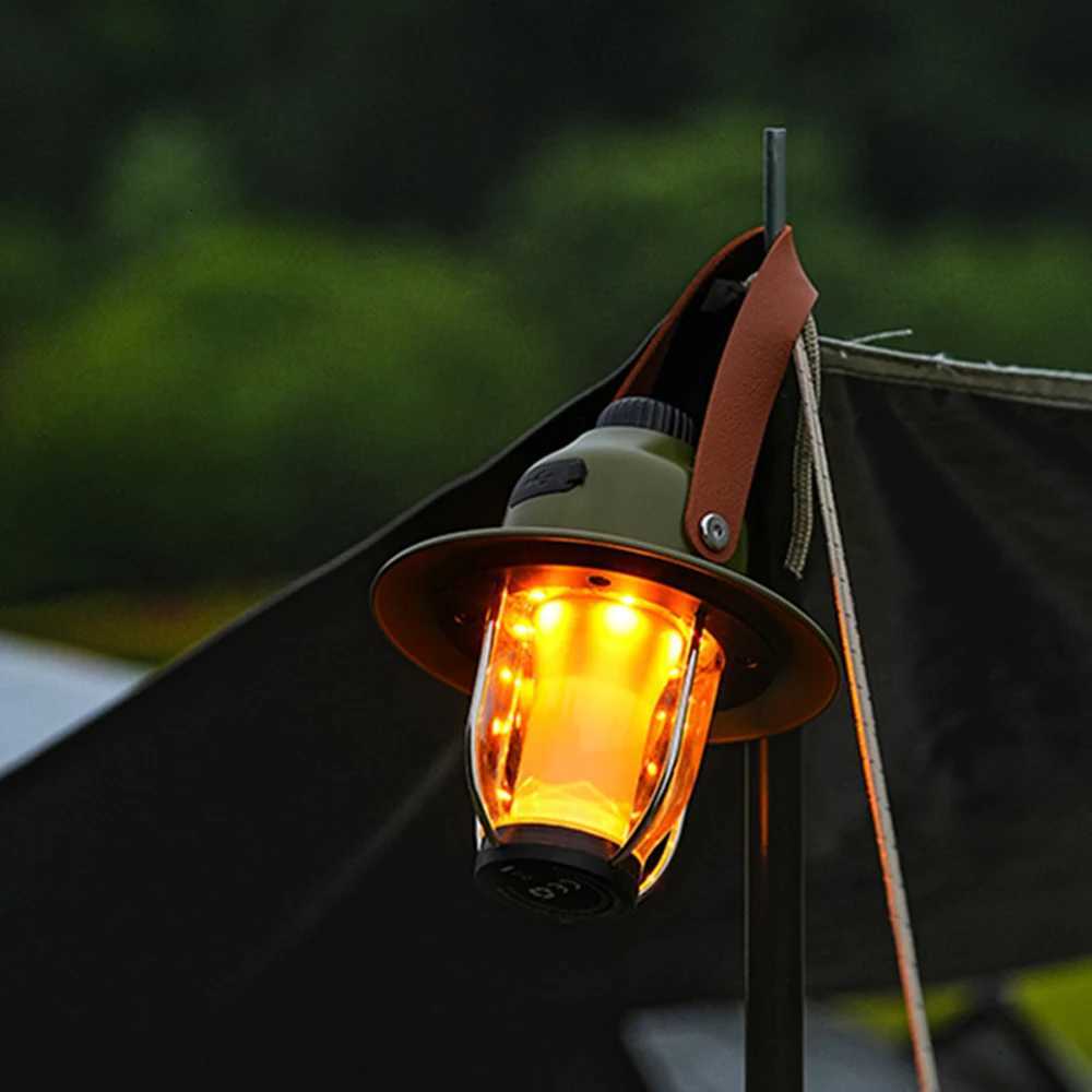 Camping Tent Light Portable LED Campsite Lantern Waterproof Night Lamp Support 3 Color and Stepless Dimming for Tent Hiking M251115
