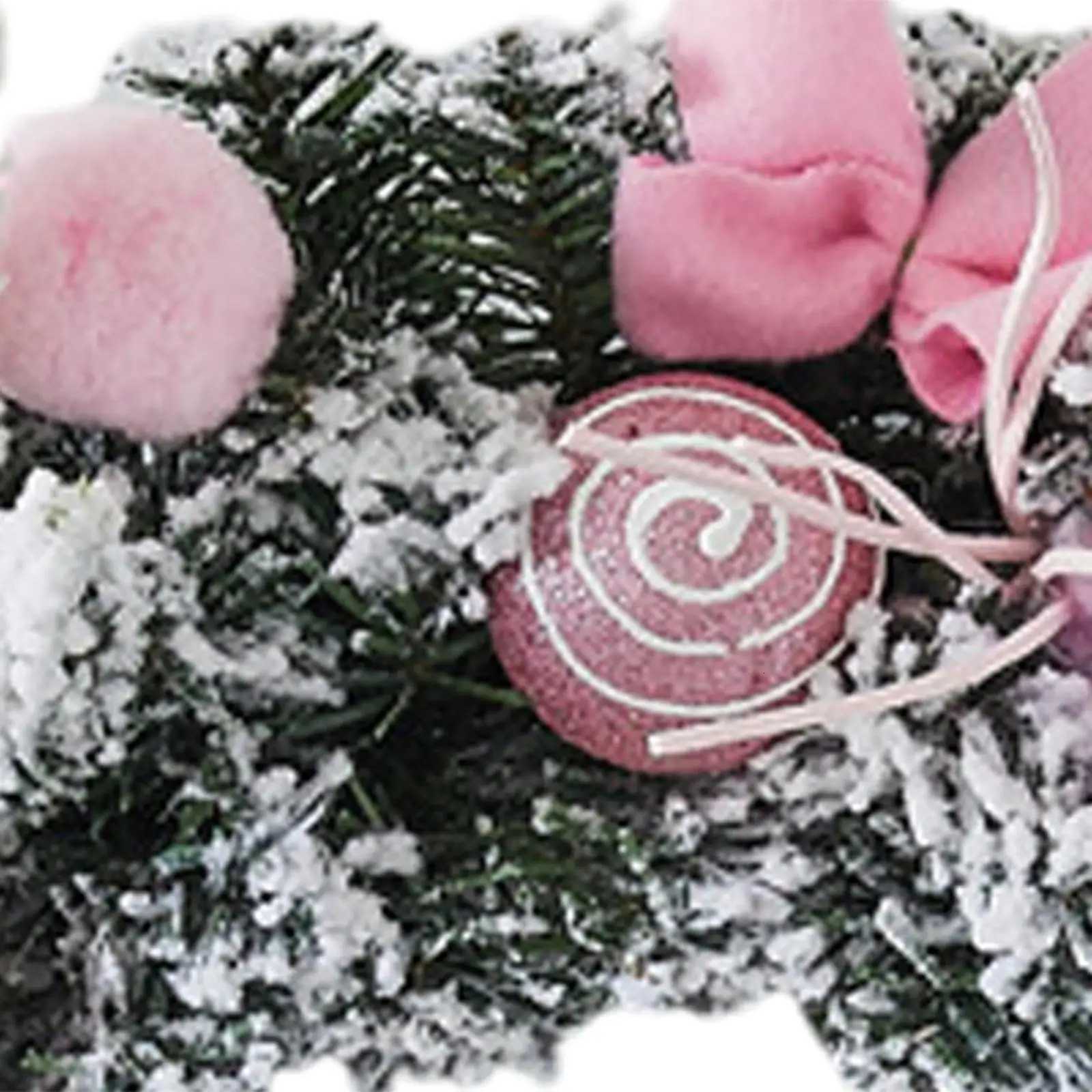 30cm Wreath Decorations With Light Christmas Garland Decor Festive Garland Lighted Wreath For Wall Winter Indoor HolidayM251115