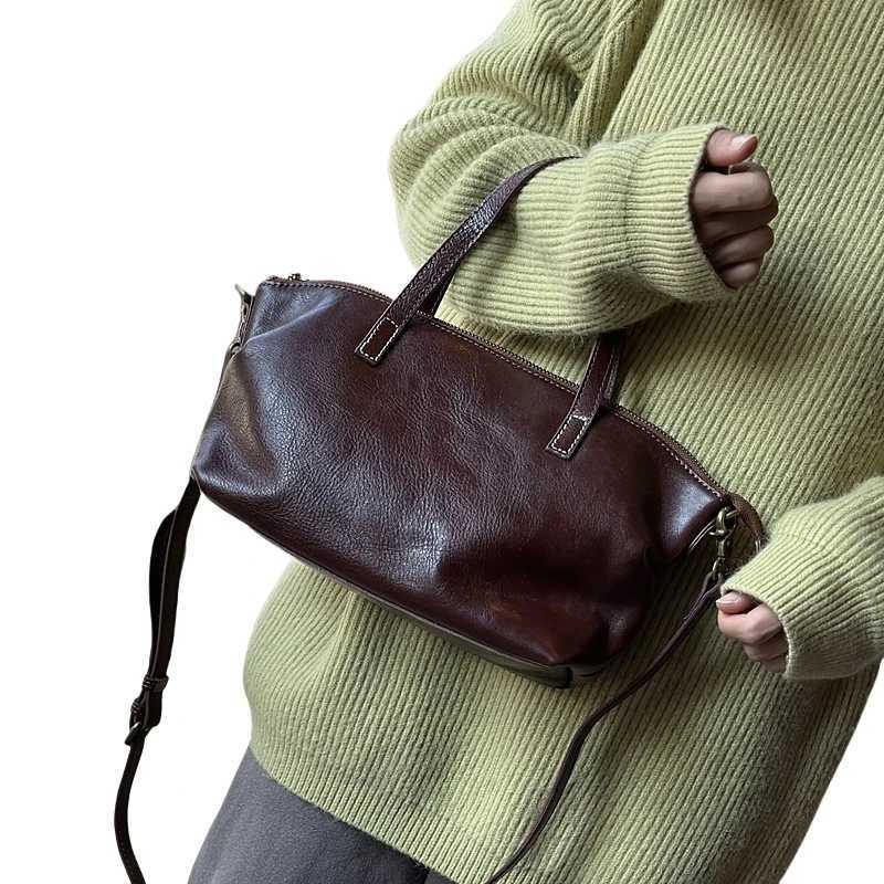 MOTAORA 2025 New Womens Genuine Leather Handbag Casual Versatile Female Shoulder Bag Solid-Color Natural Soft CowhideW251115