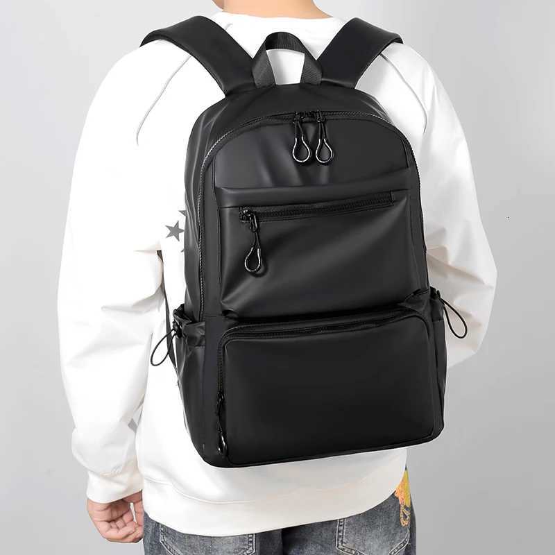 1Pcs 14-inch Fashion Casual Backpack Spacious Laptop CompartmentWaterproof FabricIdeal for Men Students and ProfessionalsW251114