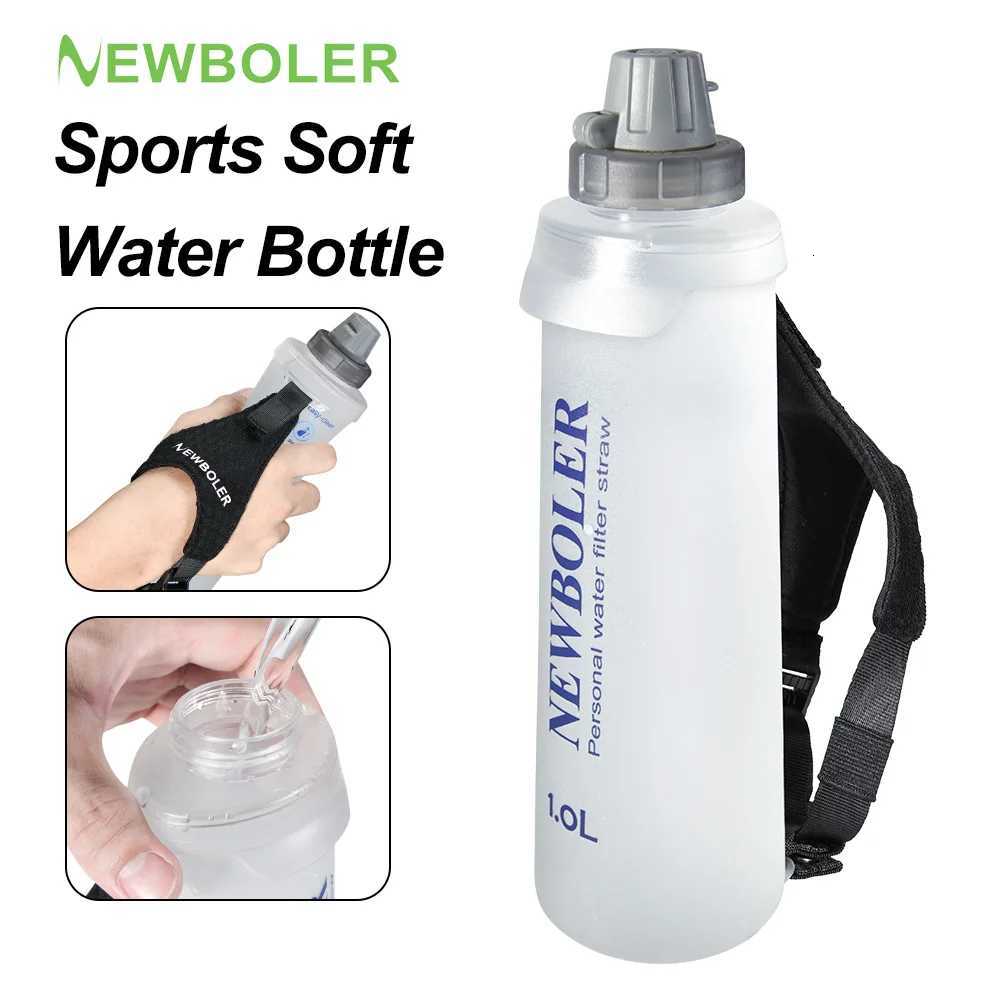 NEWBOLER Foldable Wristband Water Bottle 1L Soft Bottle TPU Moisturizing Water Bottle Running Fixed Anti Slip Outdoor SportsW251114