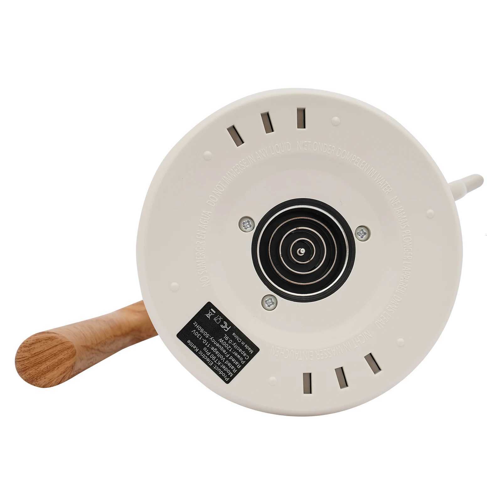 Electric Gooseneck Kettle for Coffee Tea 09L Stainless Steel Hot Water Kettle Electric1200W with LED Display White Y251114