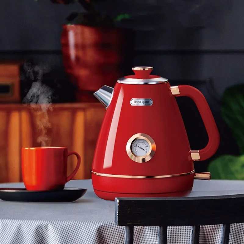 17L Retro Electrc Kettle Boiling Water With Thermometer Automatic Power Off 304 stainless Steel Teapot Kitchen Tools 1800W Y251114