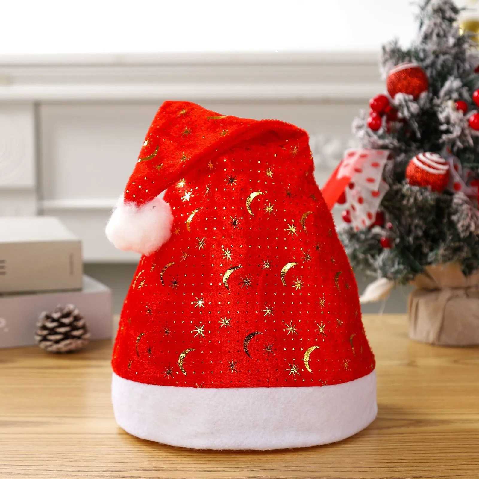 Snowfake Elk Hat Winter Thicken Knitted Velvet Cloth Adult Christmas Hat Merry Christmas Decor Gifts Happy New Year 2025 Naviida Y251115