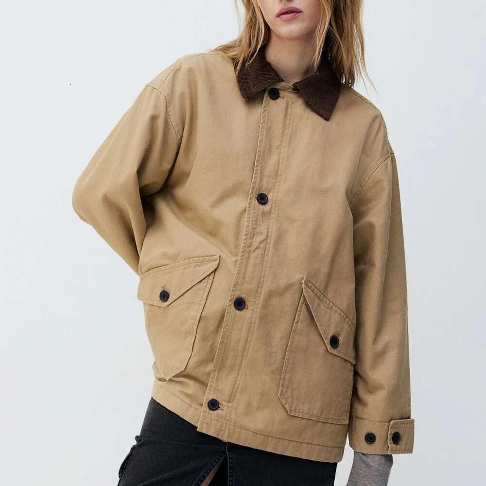 Designer Clothes TWOTWINSTYLE Solid Spliced Pockets Minimalist Jackets For Women Lapel Long Sleeve Patchwork Buttons Casual Coat Female Fashion