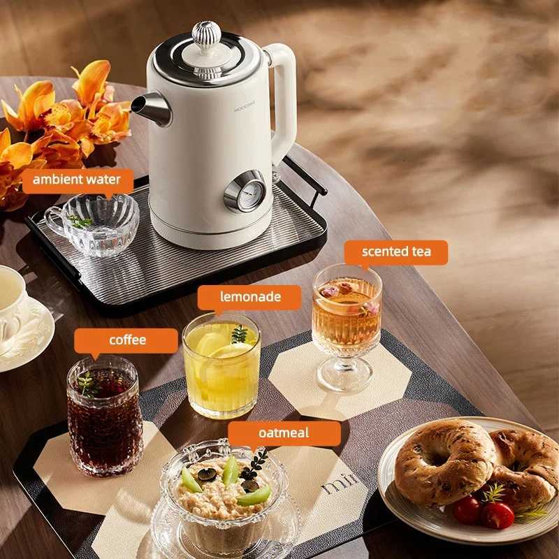 18L Retro Electric Kettle With Mechanical Thermometer Boil Water Tea Pot 304 Stainless Steel Insulation Pot Kettles 220V Y251114