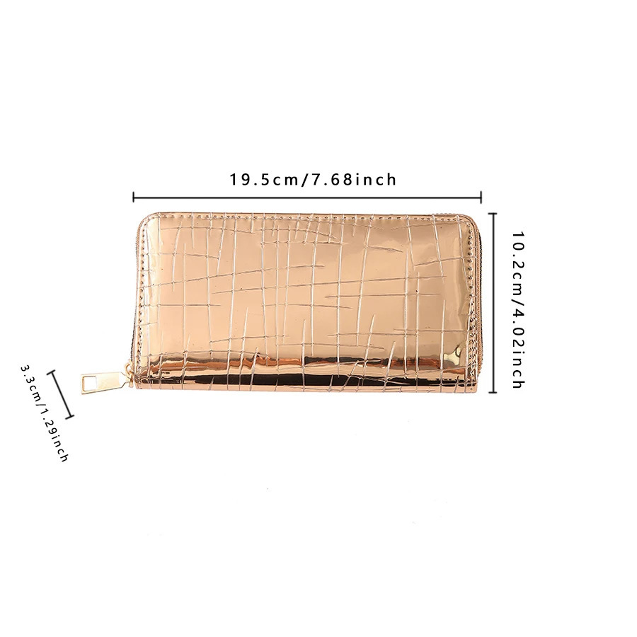 Fashionable stone patterned wallet glossy surface multifunctional large capacity bank card holder multi slot card bag 250410