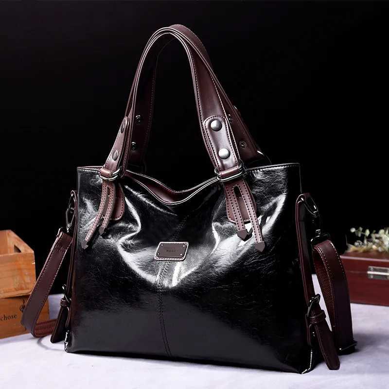 European and American Womens Single-Shoulder Business Bag Large Capacity Soft Leather Bag Laptop Tote Commuter Leather BagW251115