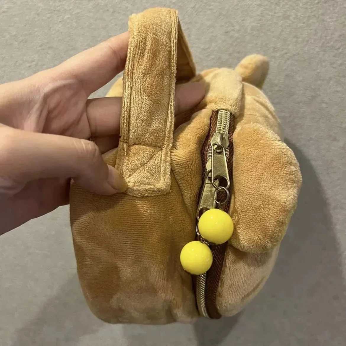 New Kaii Cute Rilakkuma W Bag Plush Oval Three way Makeup Bag Portable Storage Bag Carton Ins Girl GiftXJ250415