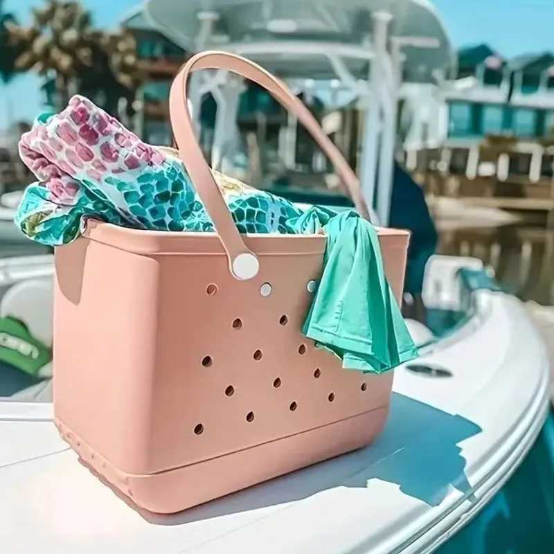 Womens handbag EVA waterproof beach handbag hollow hole bag womens multi-purpose storage bag popular large capacity bag W250415