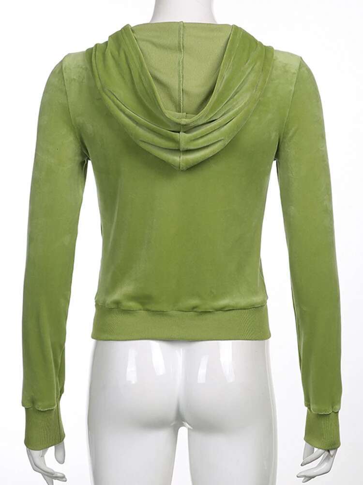 Sweetown Pink Sweet Cute Veet Y2k Crop Hoodies Women Zip Up Hooded Jacket Pullover Vintage Aesthetic Casual Green Sweatshirts