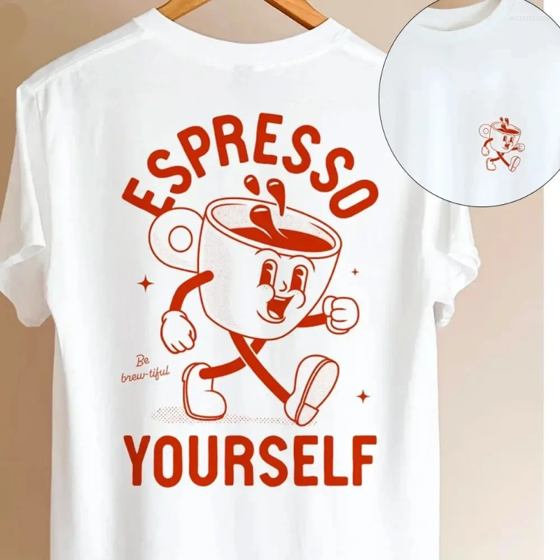 Men's T Shirts Breakfast Club Retro Bohemian Unisex Double Sided T-shirt Vintage Print Tshirt Restaurant Graphic Tees