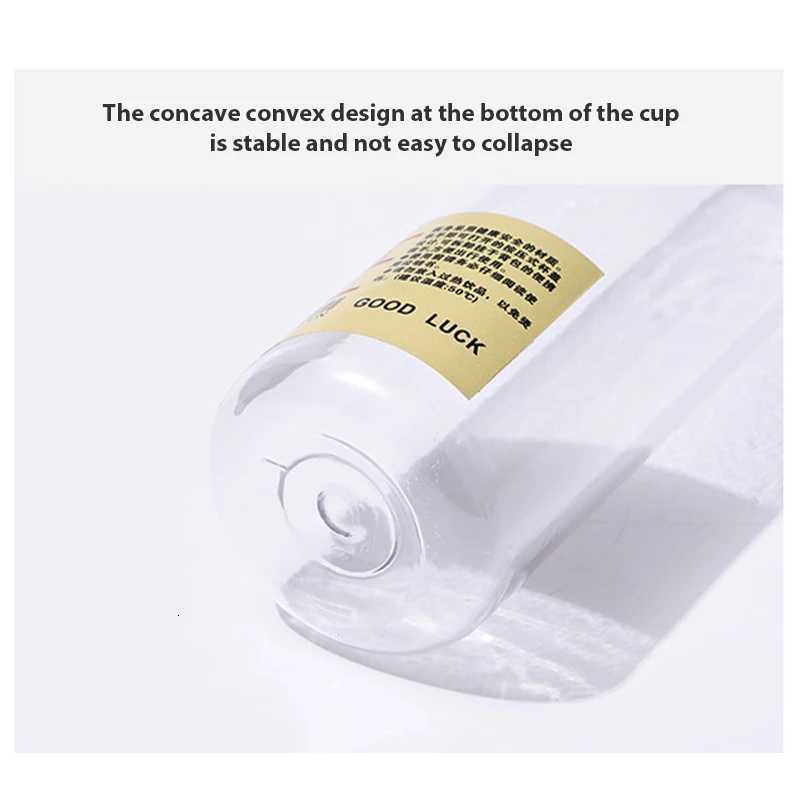 Transparent Plastic Cup for Male and Female Students Simple Water Cup with Text Portable Cup Sports Large Capacity Water CupW251114