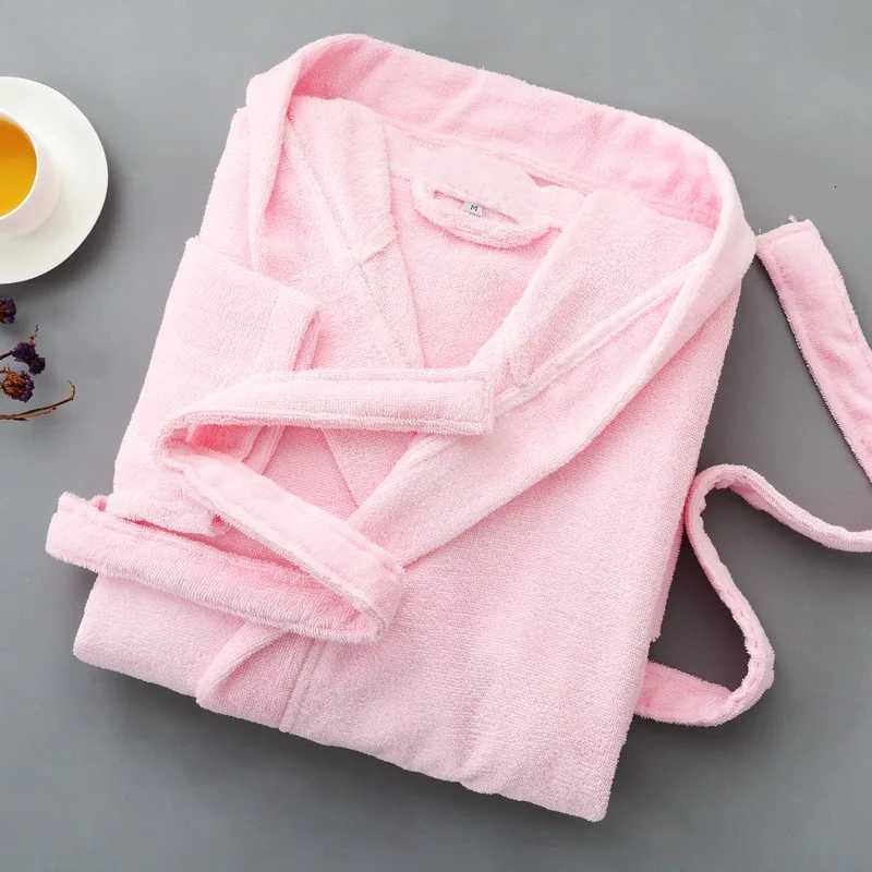 Bathrobe 100 Cotton Hooded Women Long Sleeve Open Front Robes Christmas Robe Sleepwear Homewear Kimono robe White Winter C251115