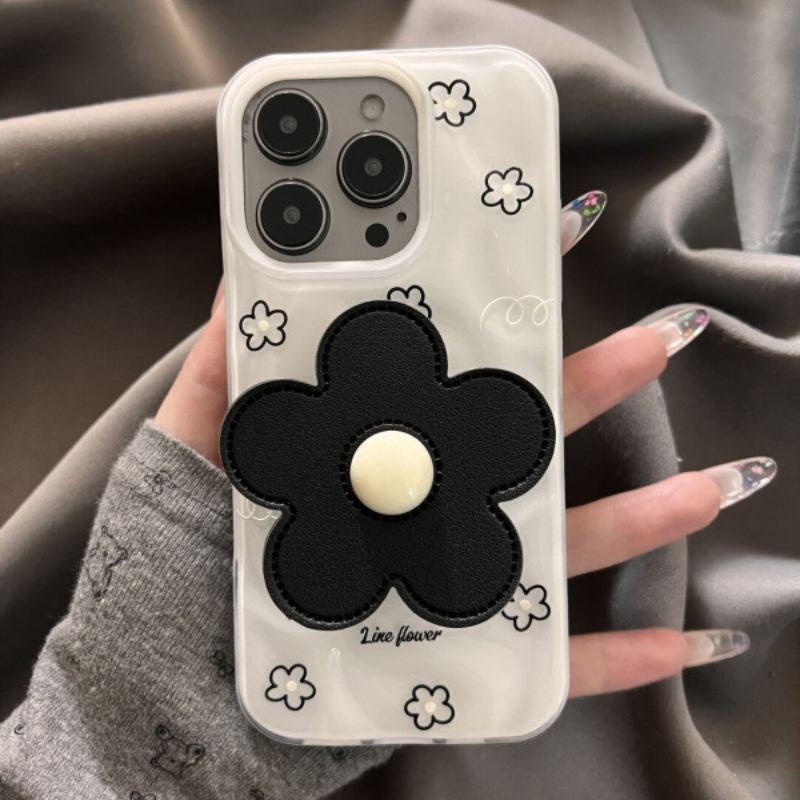 Cute Flower Phone Case Suitable for iPhone 16 Pro Max Ins Style Protective Case iPhone 15 Pro