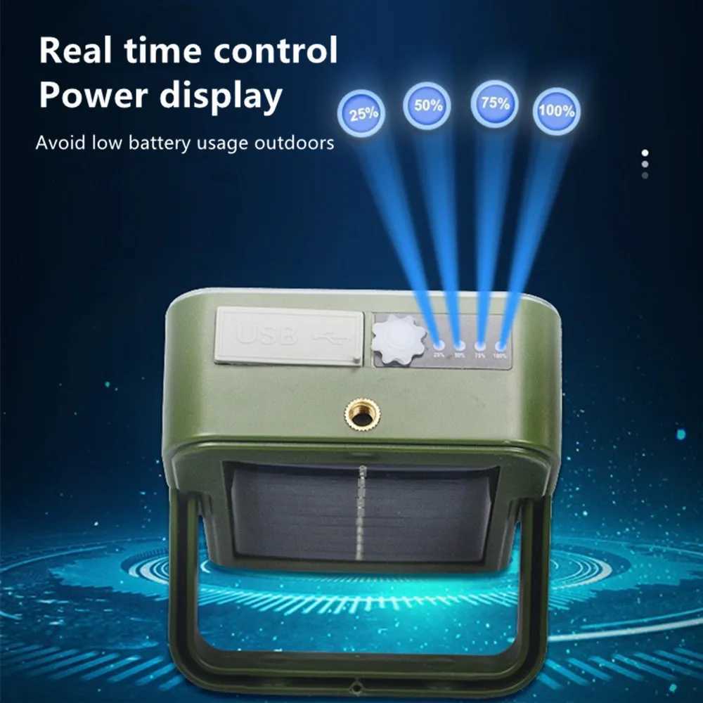 Powerful Solar LED Light Lamp USB Rechargeable LED Reflector Spotlight Projector Floodlight Construction Portable Lanterns M251115