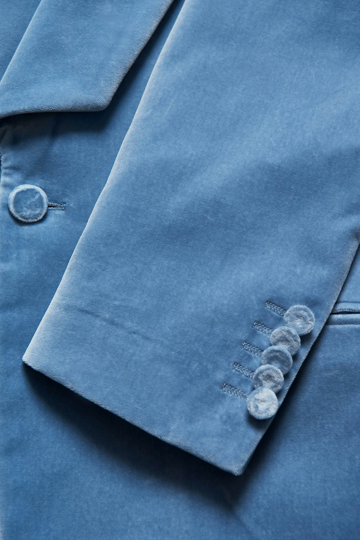 Pure Blue Velvet Wedding Tuxedos 1 Piece Set Jacket One Button Men Suit Shawl Lapel Casual Groom Wear Party Suits Customized