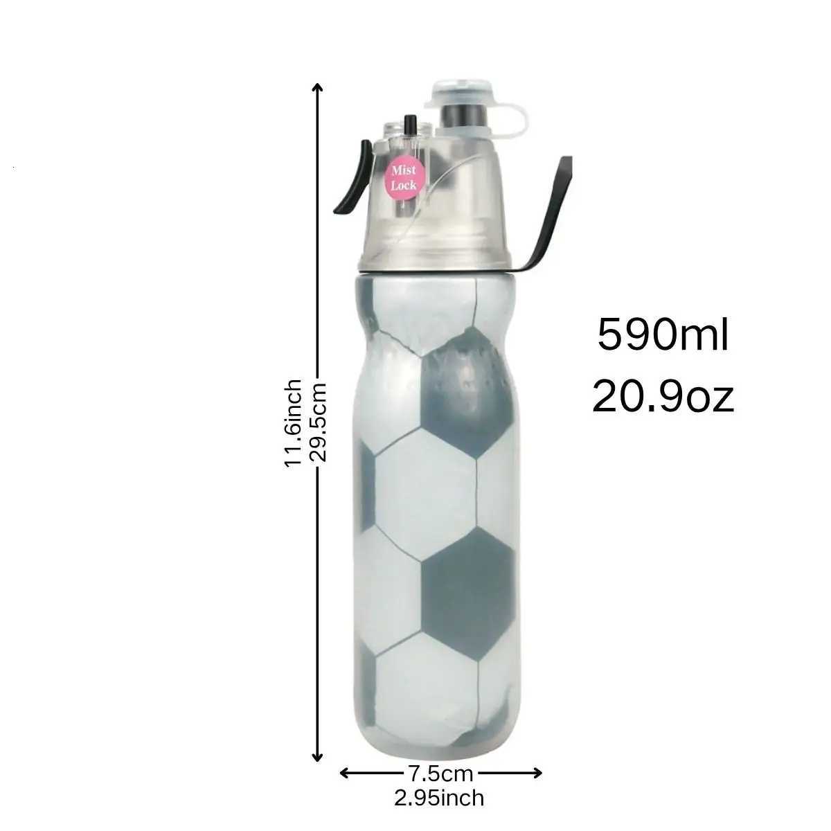 Spray Water Bottle Drinking Bottle Sports Bottle Cycling Bottle 590ml Gym Cycling-Specific Triple-Layer Insulation DesignW251114