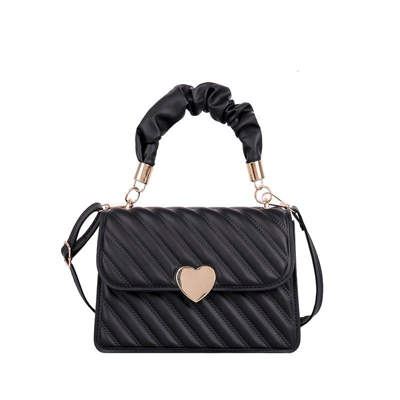 Fashionable Texture Pleated Hand 2024 Spring Single Shoulder Crossbody Fashion Women's This Year Trendy Small Square