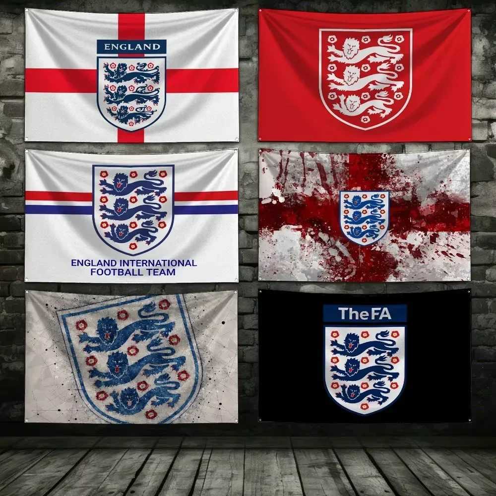 Ft England national football team flag polyester digital printing banner used for garage or outdoor decoration S25415