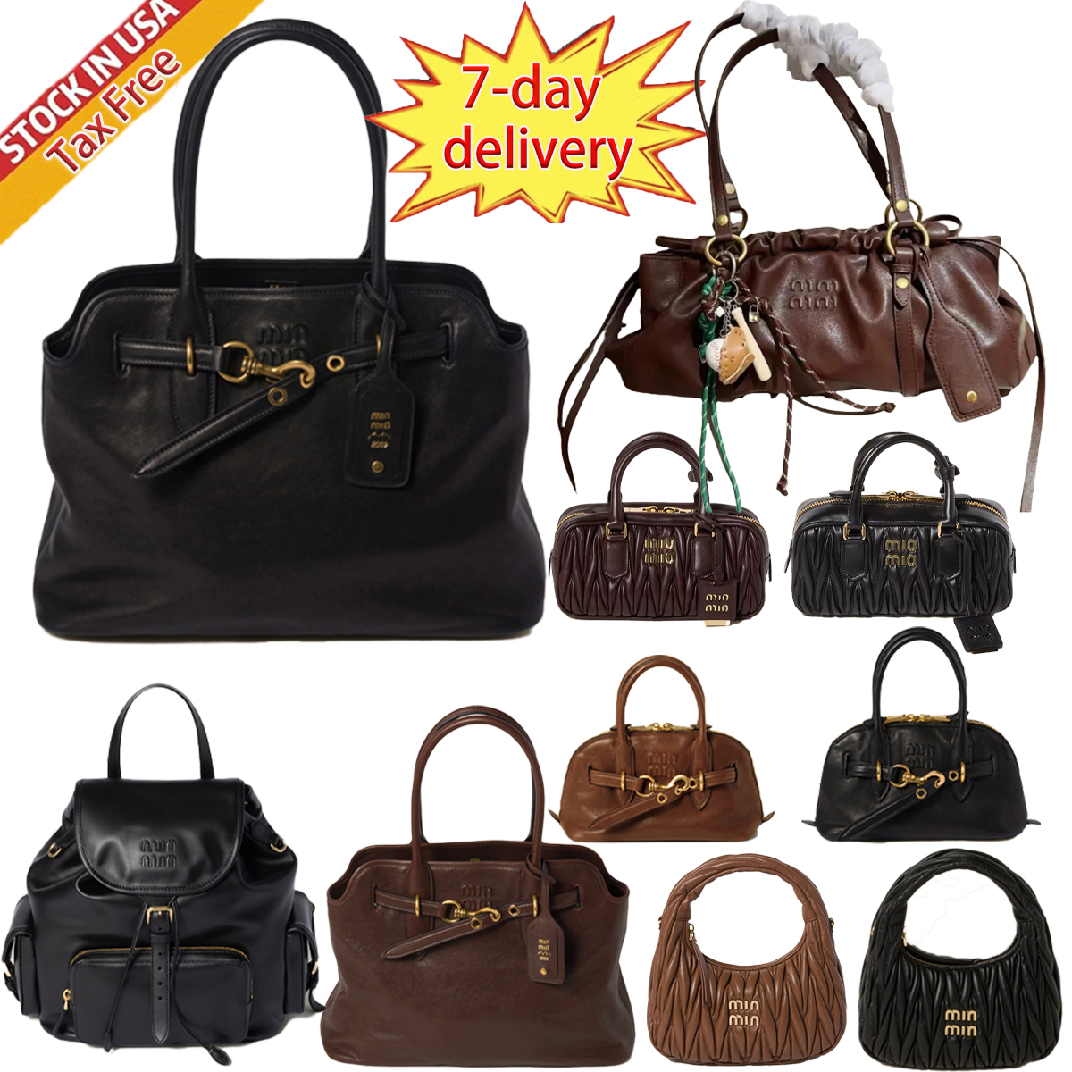 Designer Bag Tote bag Shoulder Bag Nappa Leather Luxury Bag Handbag Vintage Hardware Golden Hobo Bag Classic Women's Satchel bag Large Shopping bag High Quality New