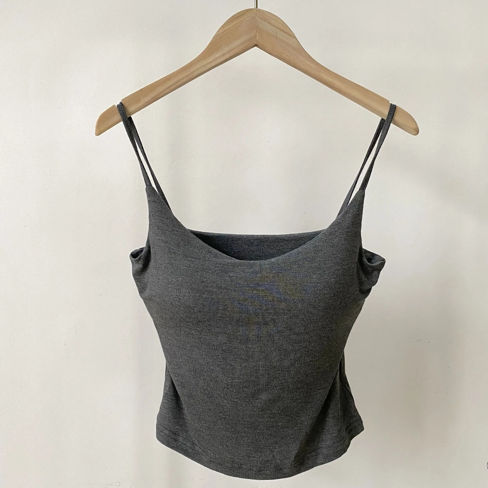 Cotton Comfort Soft With Chef Pad Camisole 2025 Summer Womens Basic Casual Camis Solid Sexy Italian Strap Vest Y2k Tube Top 250407