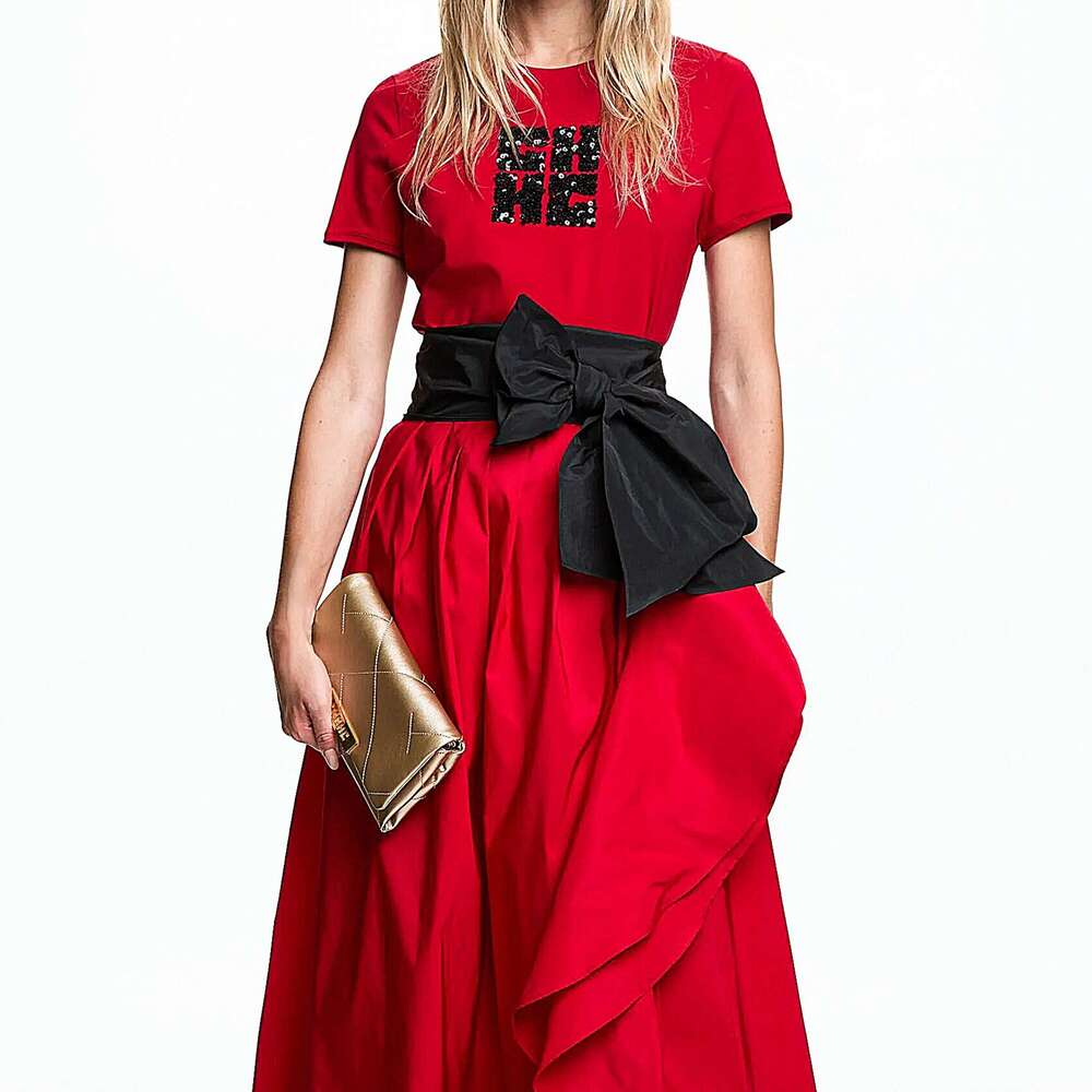 New 2025 Women's T Short Sleeve O Neck Casual Temperament Sequin Design Cotton Female Tops Summer Women Tee Shirts