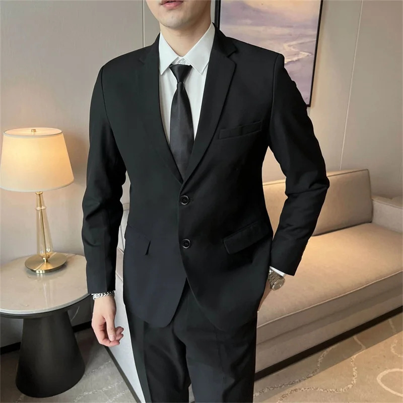 Mens Fashion Business Wedding Gentlemen Full Professional Interview Formal Casual Set 250414Z
