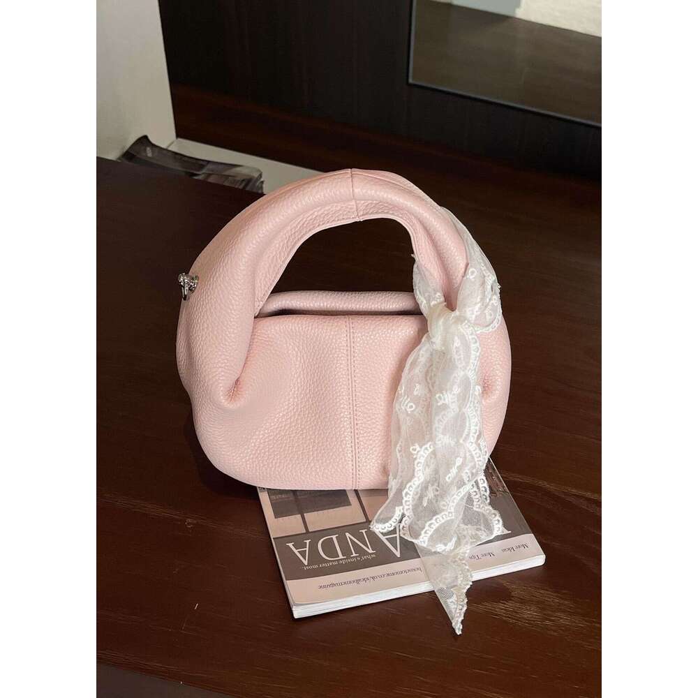 Mm Women's Bags Niche Handbag New Cloud Baotou Layered Leather Folded Dumpling Versatile Crossbody Bag Female Sweet Style