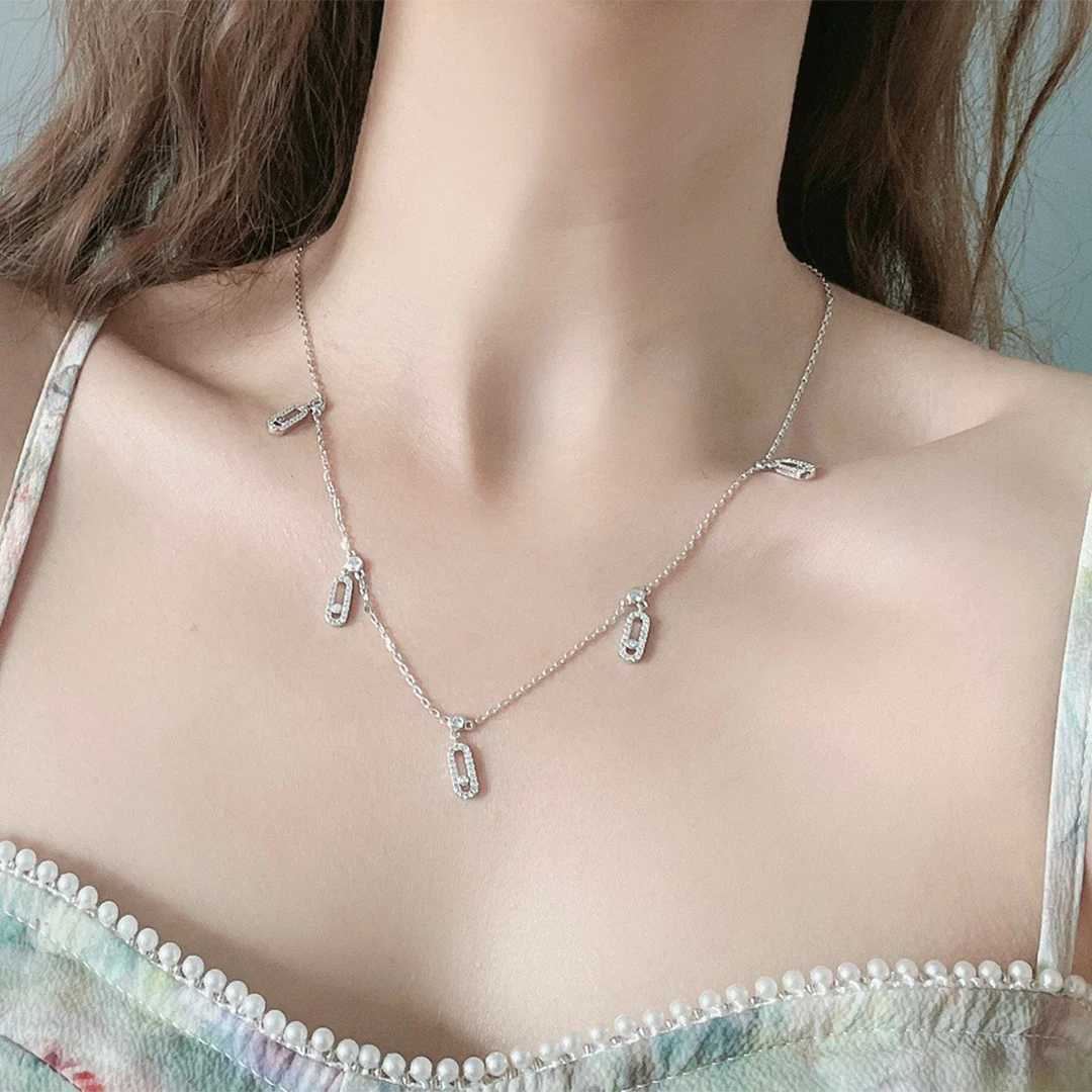 Exquisite jewelry 925 sterling silver MOVE Uno five pendant necklace adorns the beauty of women Exquisite banquet jewelry S25415