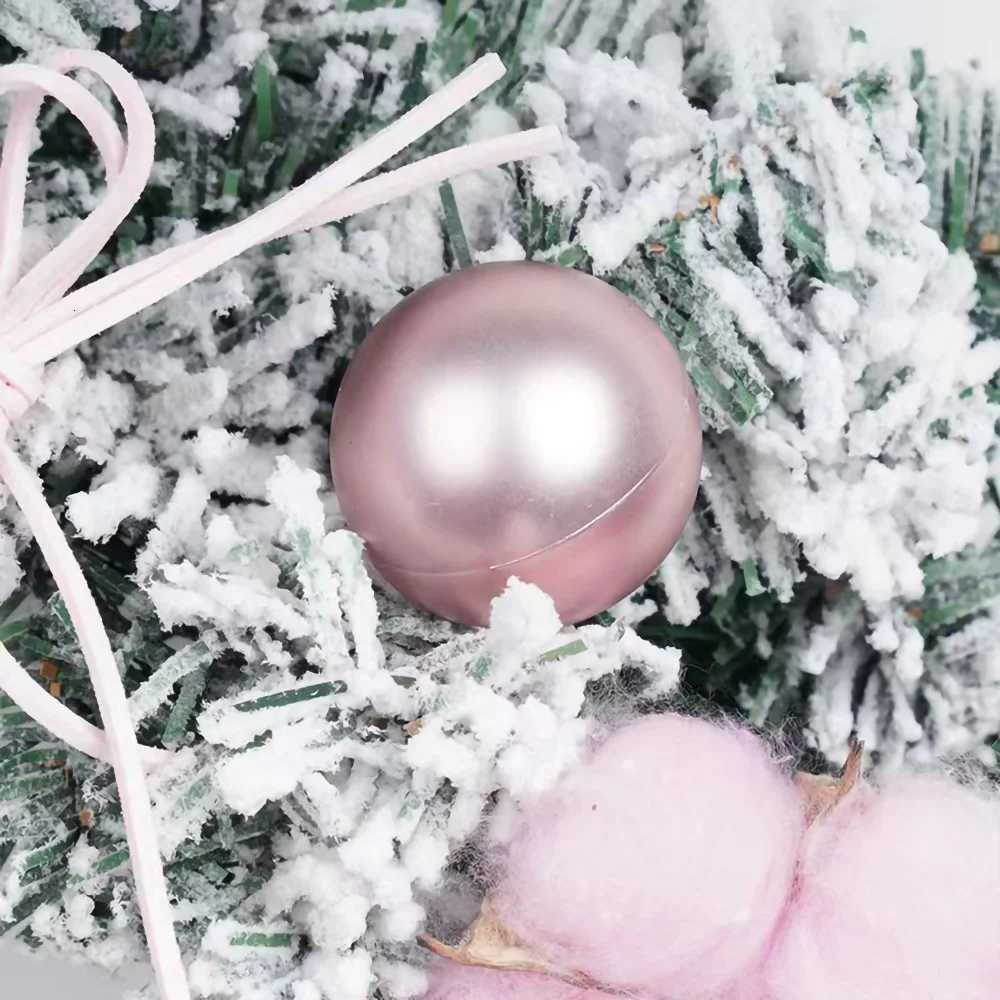 30/40cm Pink Snowflake Wreaths Holiday Decorations Wreaths Christmas Wreaths Hanging Ornaments Christmas Atmosphere DecorationM251115