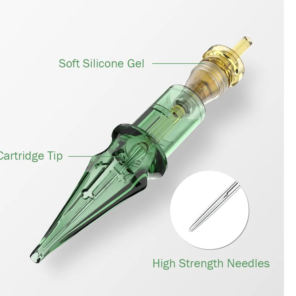 50pcs ng Tattoo Cartridges Needles RL/RM Permanent Makeup Body Art Professional Disposable Safety Tattoo Needles Supplies 250409