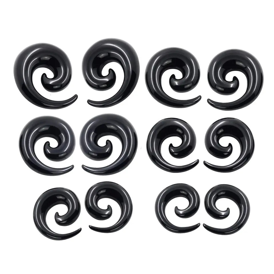 12Pcs Big Large Acrylic Spirals Ear Plug Stretching Tapers Expander Tunnel Set Kit Body Piercing Jewelry 10/12/14/16/18/20mm 250408
