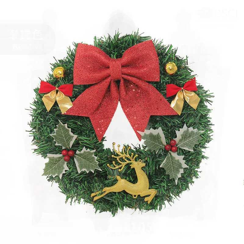 Christmas Wreath Rattan 30/40/50/60cm Decorative Door Hanging Scene Decoration American Country Style Plastic MaterialM251115