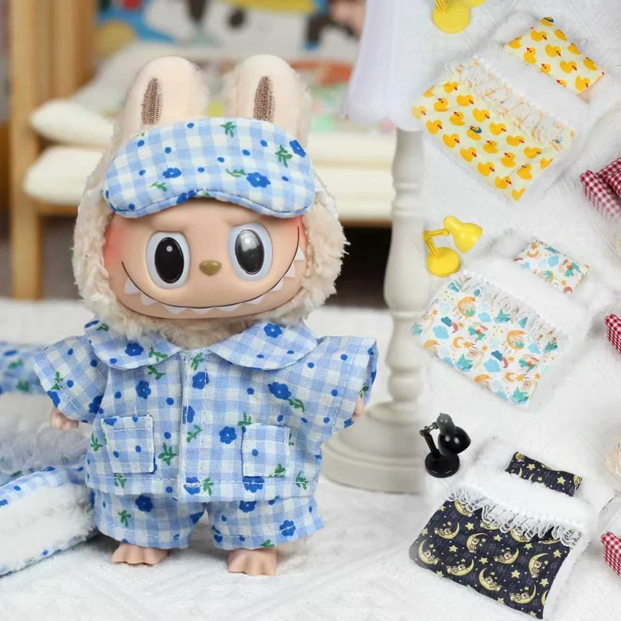 Labubu 17cm clothing monster doll clothing vinyl base clothing accessories DIY childrens gift pajamas and bedding FM04C X250415