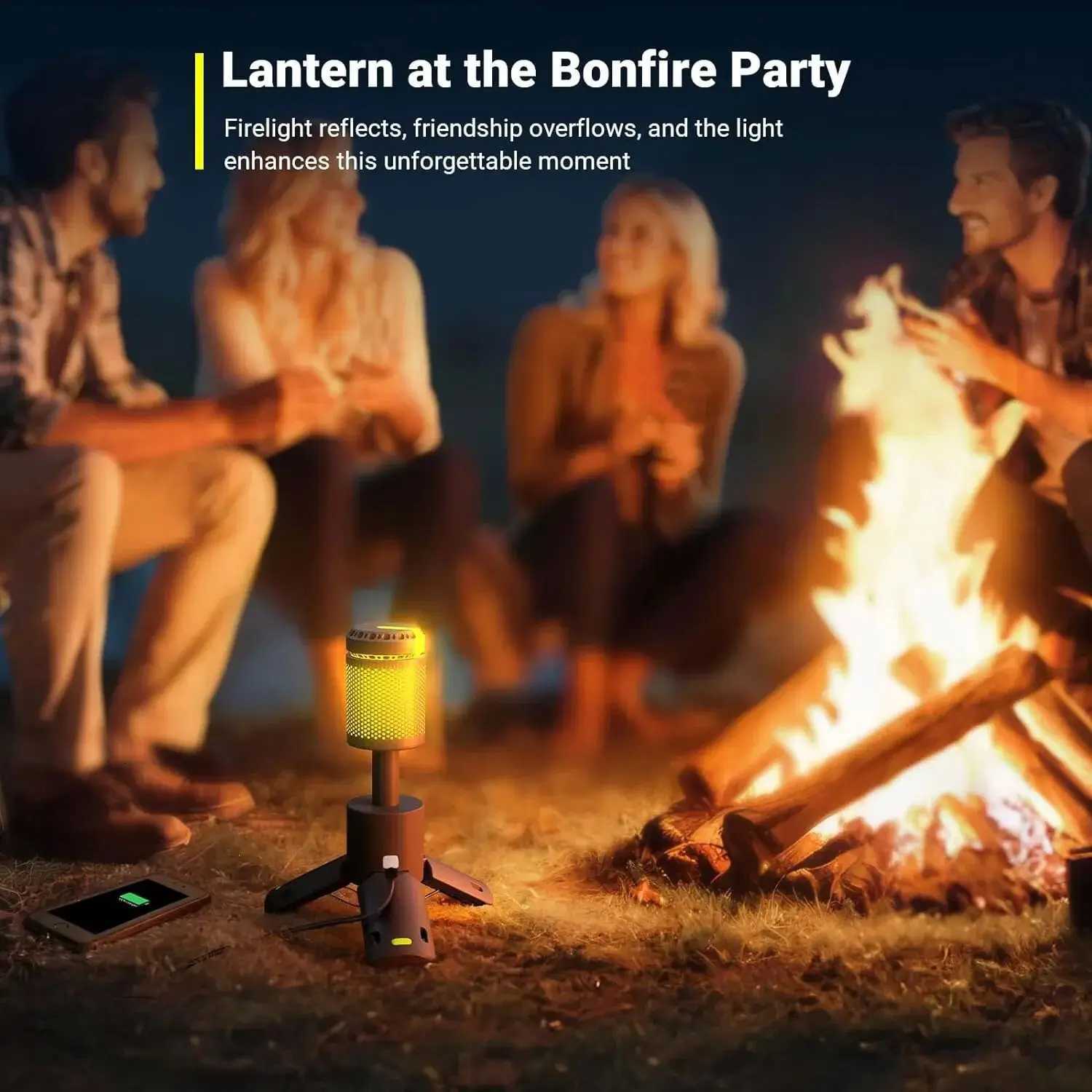 LED camping waterproof vintage light rechargeable lantern tent hanging ambient light IPX4 waterproof portable camping light M251115