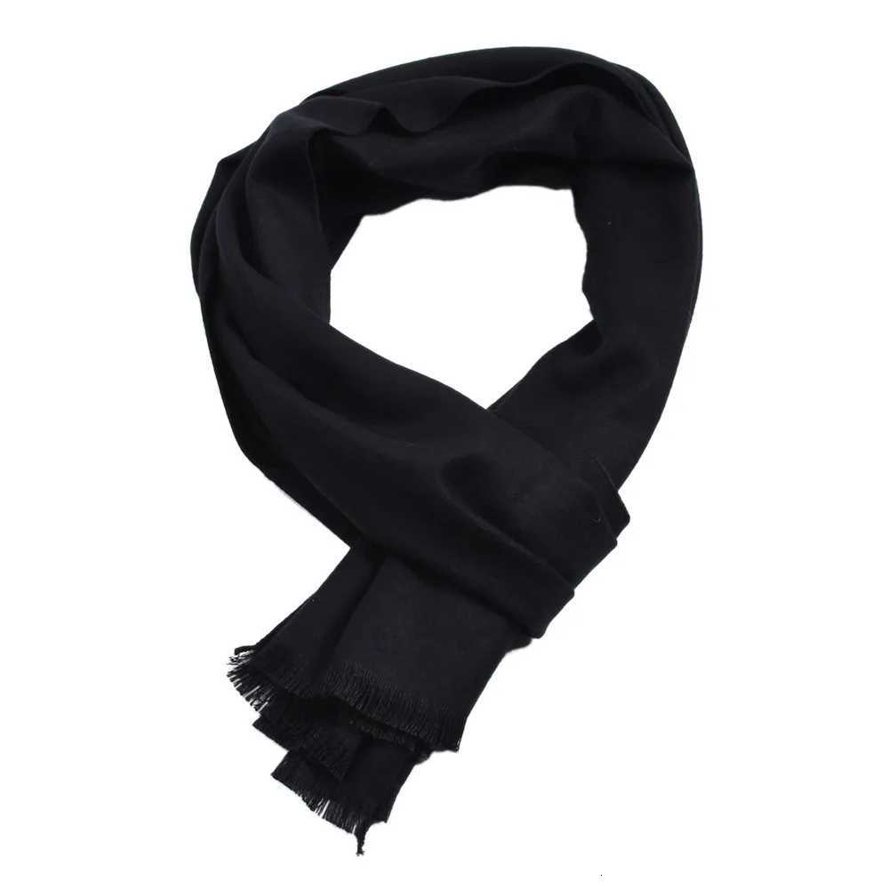 Luxury Solid Color Cashmere Scarf Winter Warm Neckerchief Pashmina Navy Black Shawl Scarf for Men Casual Business Scarves Echarpe Wraps Y251115