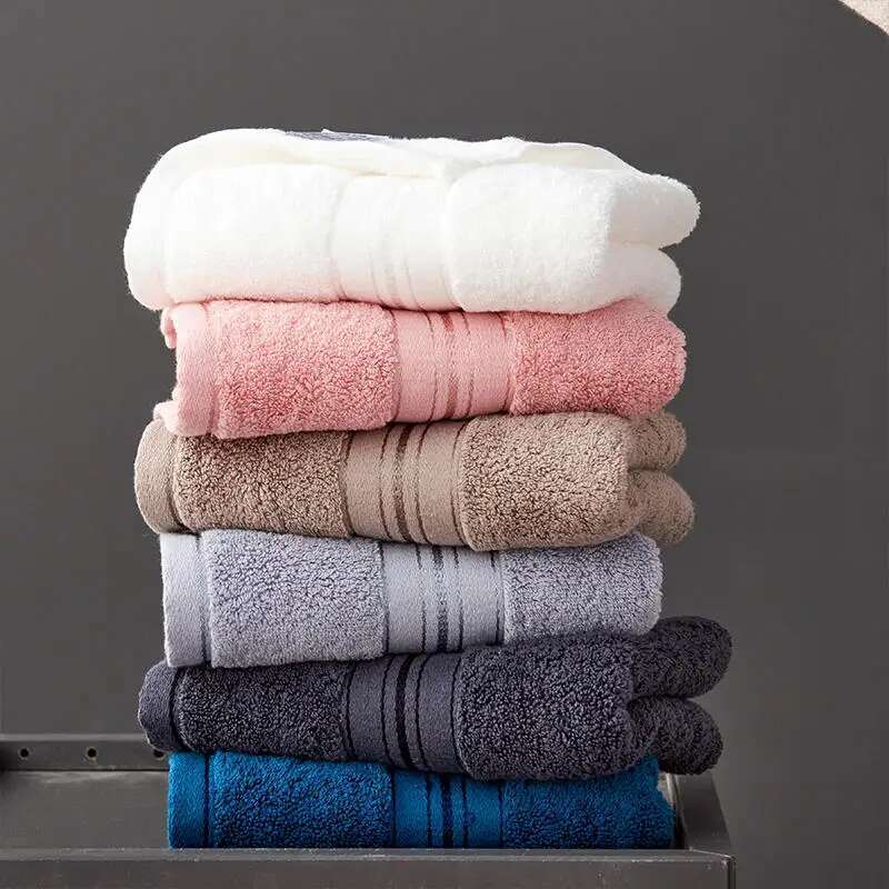 New Egyptian Cotton Bath High-Quality Solid Color Thicken Bathroom Towel Set Soft Comfortable