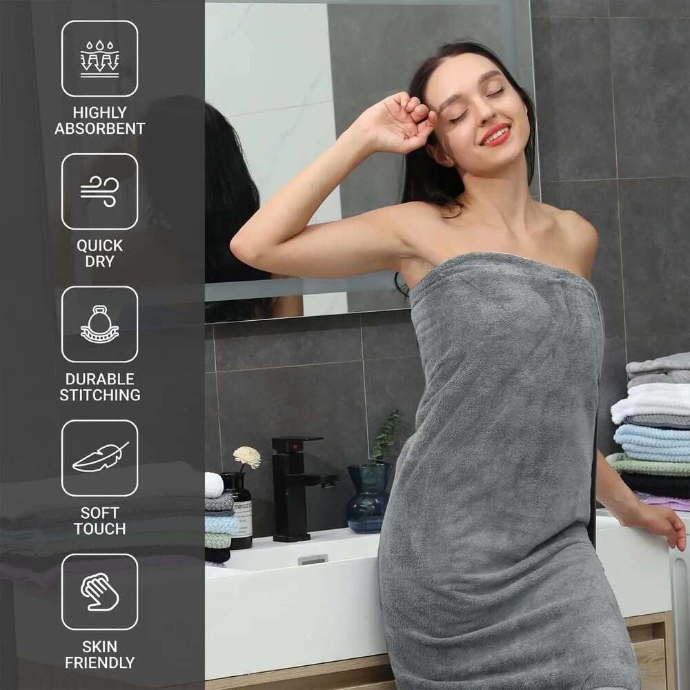 Oversized Set Of 4 Dark Gray Extra Large Bath Sheets For Adults 35X70in Ultra Soft Bathroom Towels Microfiber