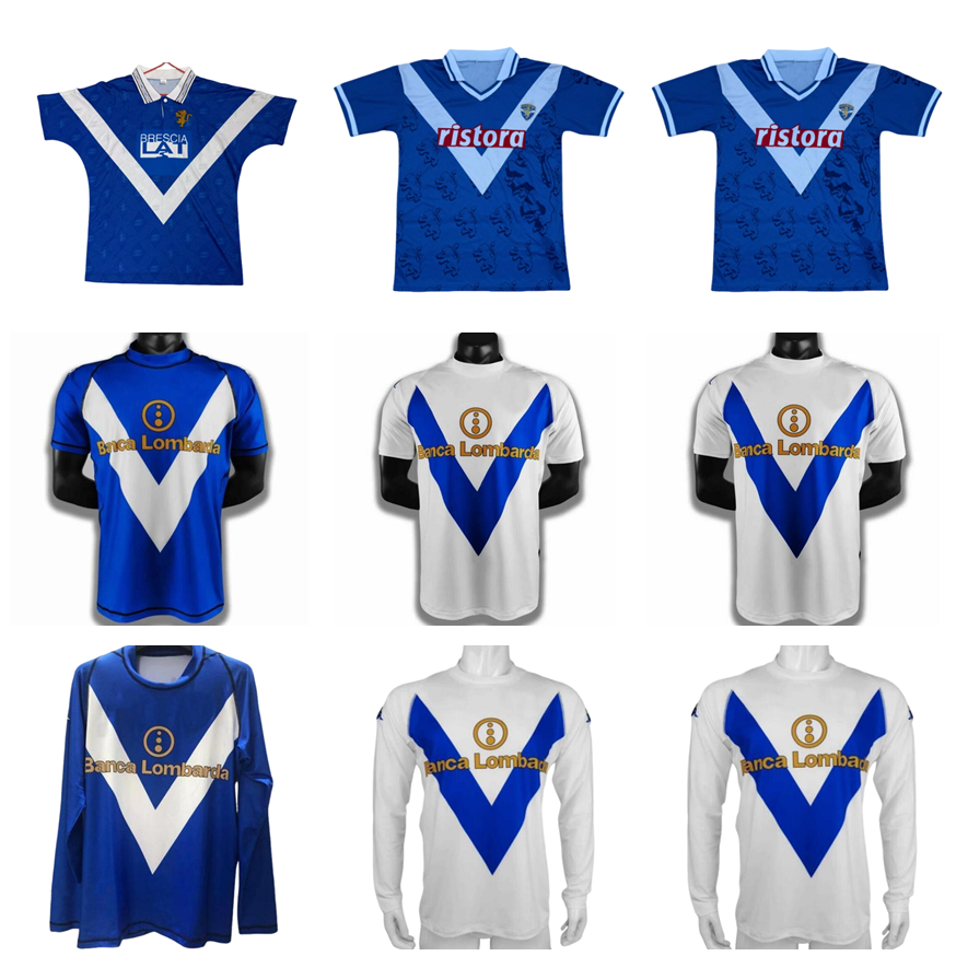 96 97 98 03 04 Retro Brescia Soccer Jerseys 1996 1997 1998 2003 2004 Baggio Futbol Vintage Football Camiseta Classic Shirt Long sleeves