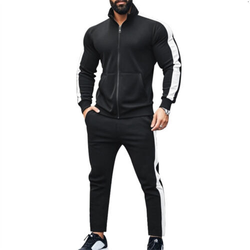 Piece Mens 2 Sweatsuits Sport Set Tracksuit Jogger Sweatshirt Pants Suits Outfit