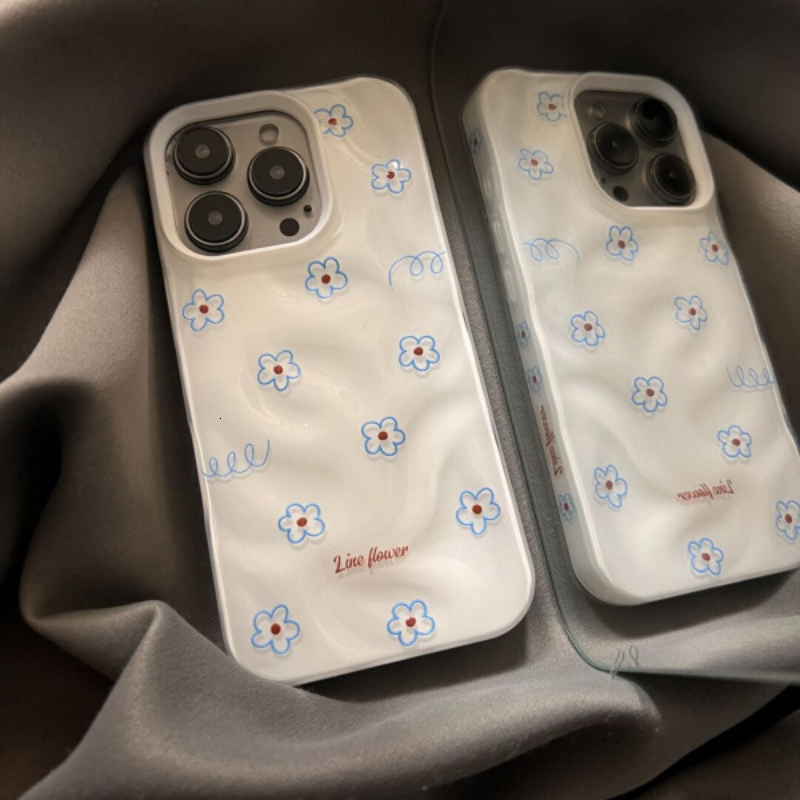 Cute Flower Phone Case Suitable for iPhone 16 Pro Max Ins Style Protective Case iPhone 15 Pro
