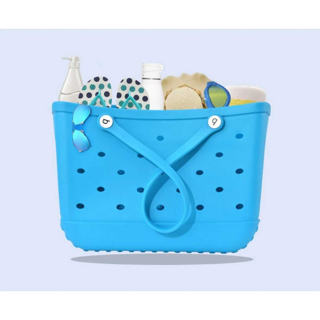 EVA Burger Bag Portable Womens Shopping Handbag Waterproof Wearable Makeup Basket Picnic Makeup Travel Storage Burger Beach Bag W250415