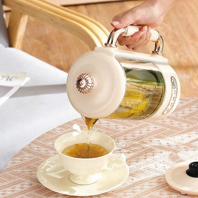 1000ml Mini Health Pot Portable Electric Kettle Multifunctional Glass Flower Teapot Home Boiling Water Kettle Auto Keep Warm Y251114