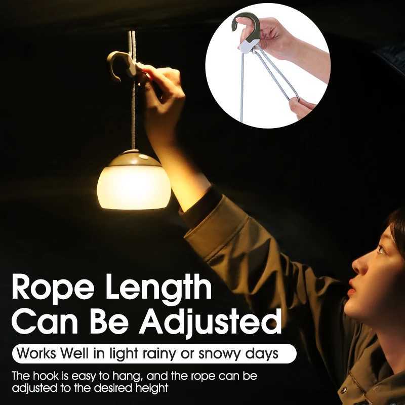 WEST BIKING Portable Camping Light Outdoor Emergency Tent Hanging Lamp IPX5 Waterproof USB Charging Retro LED Atmosphere Light M251115