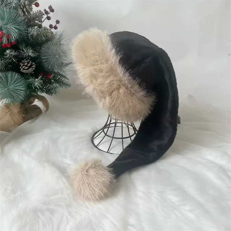 30x75cm Super Long Christmas Hats Soft Comfortable Velvet Christmas Hat Kids Adult Thickened Santa Claus Caps Mens and womens Y251115